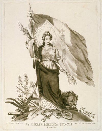 Libertad, patrona de los franceses, 1870 de Unbekannt