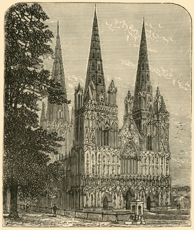 Catedral de Lichfield - La fachada oeste, 1898 de Unbekannt
