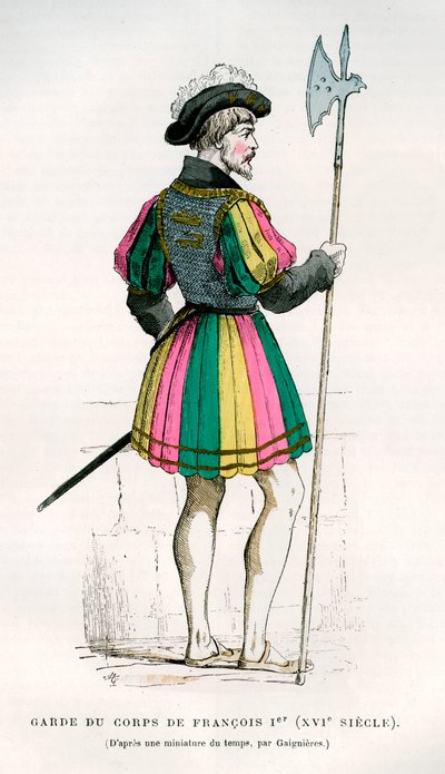 Guardia de vida o guardaespaldas de Francisco I de Francia, siglo XVI de Unbekannt