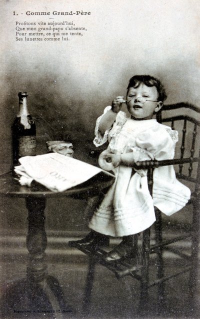 Como el abuelo, postal francesa, c. 1900 de Unbekannt