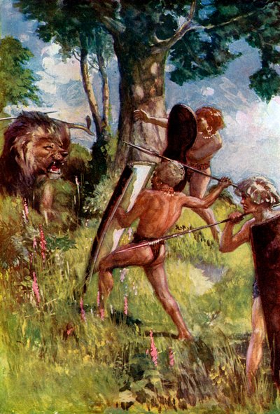 Cazadores de leones de la Edad de Bronce europea de Unbekannt
