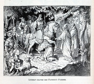 Liudolf pide perdón a su padre, 1882 de Unbekannt