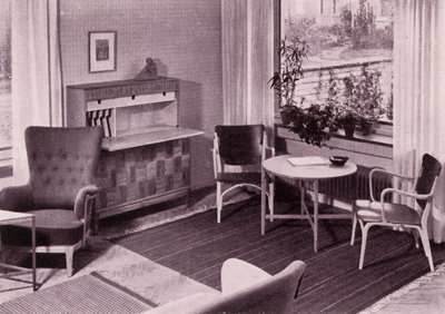 Muebles de sala de estar por Carl-Axel Acking, hechos por A.B. Svenska Mobelfabrikerna, 1949 de Unbekannt