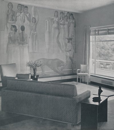 Sala de estar en la residencia Cafritz en Georgetown, cerca de Washington D.C., 1942 de Unbekannt