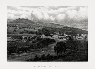 Llangollen y castillo, Denbighshire, norte de Gales, 1896 de Unbekannt