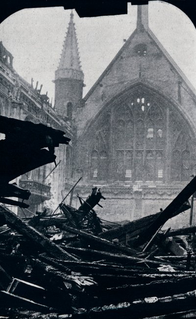Guildhall de Londres después del incendio del 29 de diciembre de 1940 de Unbekannt