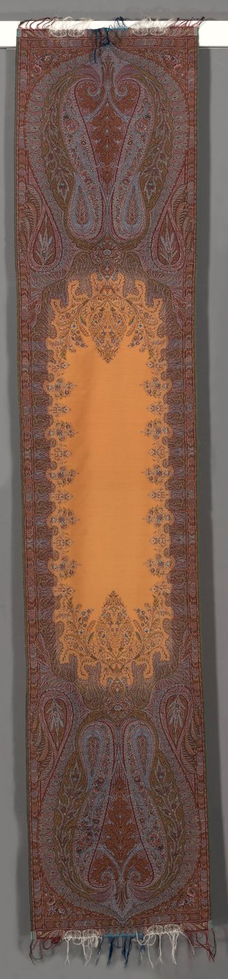 Estola larga con Botehs y centro naranja, 1850-1855 de Unbekannt