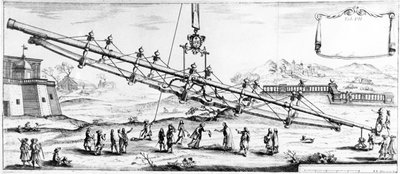 Telescopio refractor de larga distancia focal, 1728 de Unbekannt