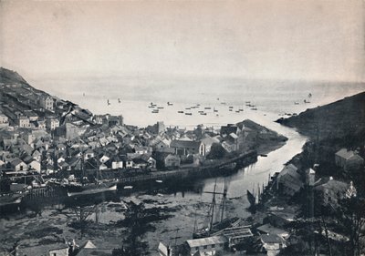 Looe - Vista desde las colinas, mostrando el estuario, 1895 de Unbekannt