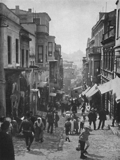 Mirando hacia abajo Step Street, Constantinopla, 1913 de Unbekannt