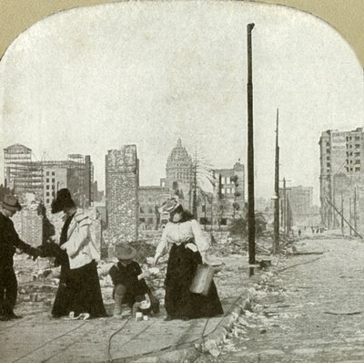 Mirando al este desde la esquina de Ellis y Jones - Edificio alto, The San Francisco Call de Unbekannt