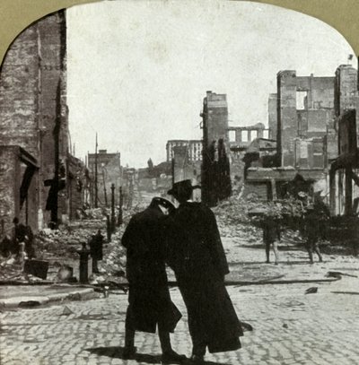 Mirando al noreste desde la esquina de Sutter y Jones Sts., 1906 de Unbekannt