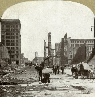 Mirando hacia Grant Ave. desde Market St., 1906 de Unbekannt