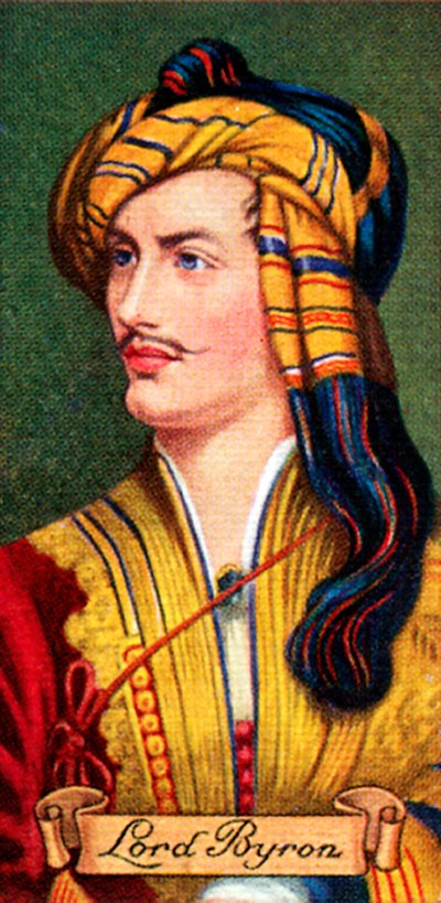 Lord Byron, tomado de una serie de tarjetas de cigarrillos, 1935 de Unbekannt