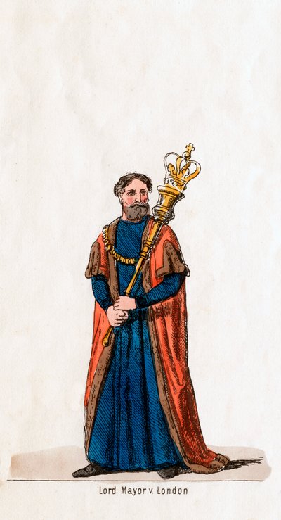 Lord Alcalde de Londres, diseño de vestuario para la obra de Shakespeare, Enrique VIII, siglo XIX de Unbekannt