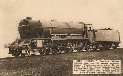 Lord Nelson, Southern Railway, c1930 de Unbekannt