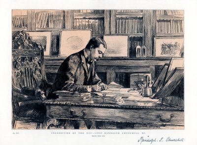 Lord Randolph Churchill 1849-1895, estadista inglés, 1885 de Unbekannt