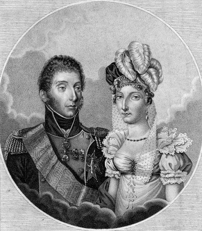 Louis-Antoine, Duque de Angulema y la Princesa Marie-Therese Charlotte, 1799 de Unbekannt