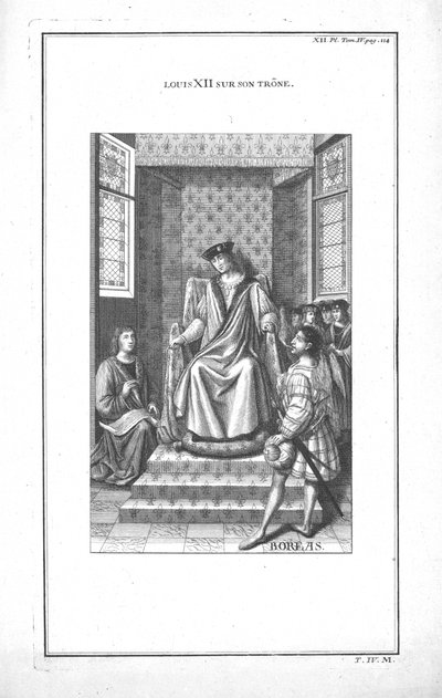 Luis XII en su trono, c. 1760 de Unbekannt