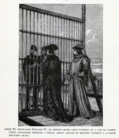 Luis XI persuade a Eduardo IV de regresar a casa con una suma de dinero, 1882 de Unbekannt