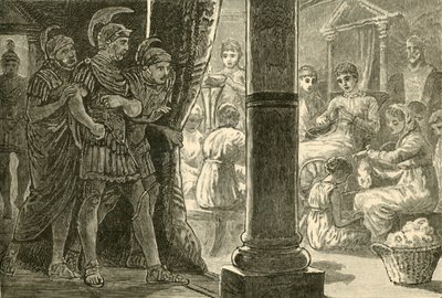 Lucrecia entre sus doncellas, 1890 de Unbekannt