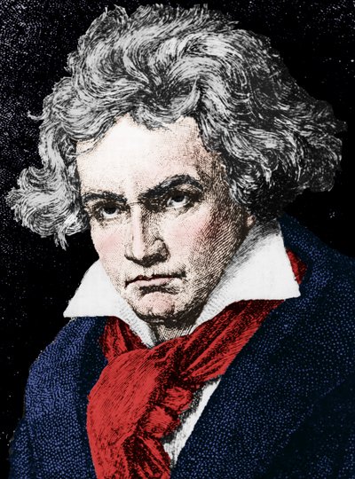 Ludwig van Beethoven 1770-1827, compositor y pianista alemán, siglo XIX de Unbekannt