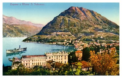 Lugano y Monte San Salvatore, Suiza, siglo XX de Unbekannt