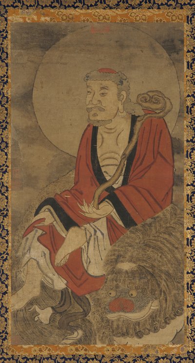 Luohan y león, dinastía Ming, 1368-1644 de Unbekannt