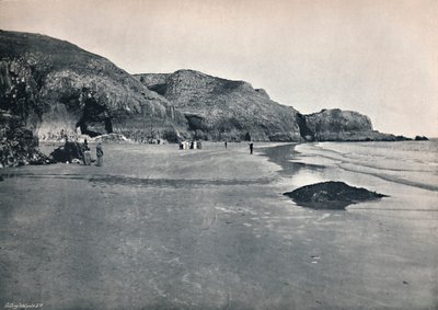 Lydstep - Los Acantilados y la Playa, 1895 de Unbekannt