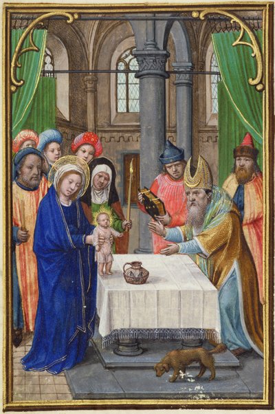 La Presentación en el Templo, del Libro de Oraciones, principios del siglo XVI de Unbekannt