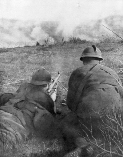 Ametralladores en el borde del Bosque de Hangard, Picardía, Francia, 28 de abril de 1918, 1926 de Unbekannt