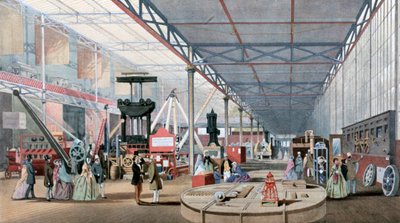 Sala de maquinaria, Exposición del Palacio de Cristal, Londres, 1851 de Unbekannt