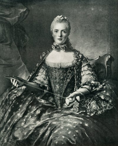 Madame Adélaïde haciendo encaje, 1756, 1903 de Unbekannt