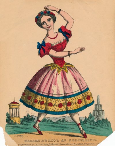 Madame Auriol como Colombina, c. 1849 de Unbekannt