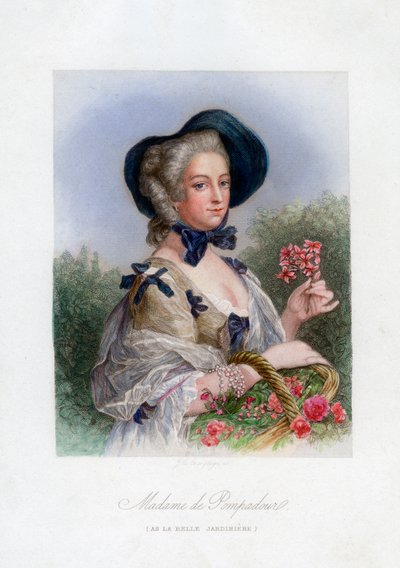 Madame de Pompadour como la hermosa jardinera de Unbekannt