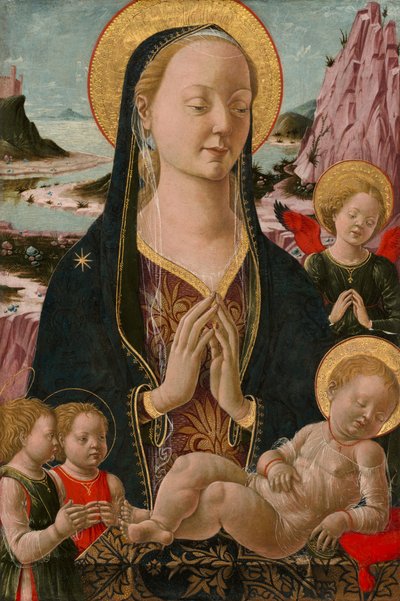 Madonna y Niño con Ángeles de Unbekannt