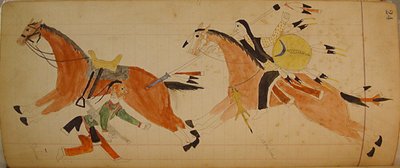 Maffet Ledger: Dos indios con caballos, ca. 1874-81 de Unbekannt