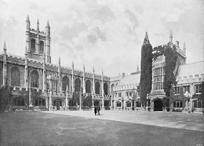 Magdalen College-Cloister y Bell y Founders Towers, c1896 de Unbekannt