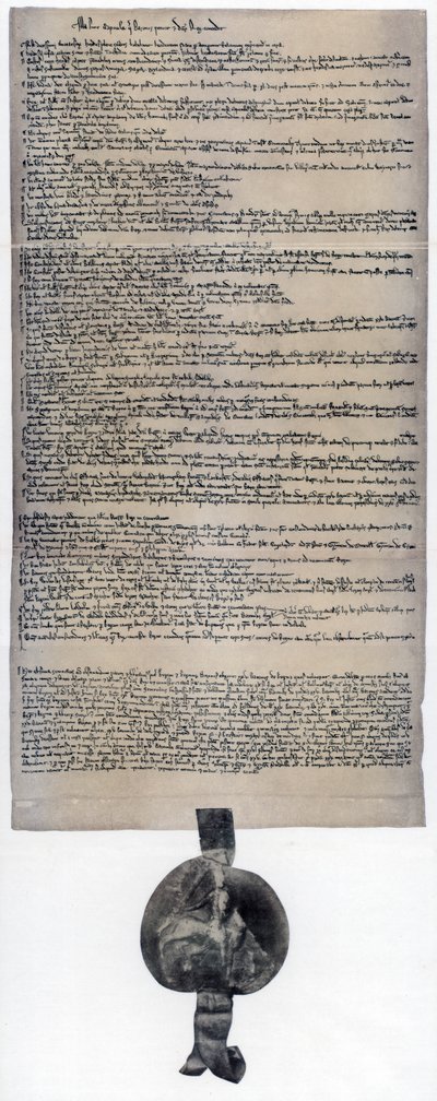 Magna Carta, carta inglesa originalmente emitida en 1215 de Unbekannt