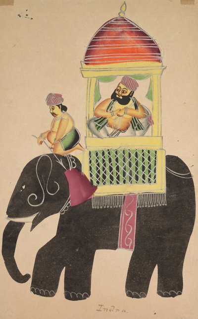 El Mahant de Tarakeshwar monta en un elefante, 1800s de Unbekannt
