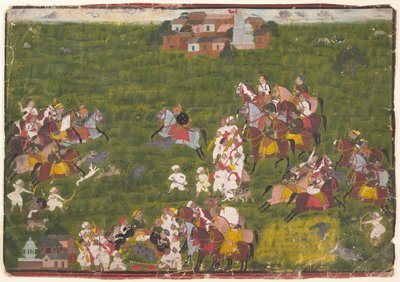 Maharana Sangram Singh cazando jabalíes, ca. 1725 de Unbekannt