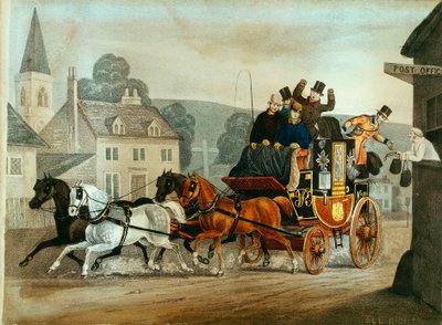 Carruaje de correos en la ruta de Bath a Londres de Unbekannt