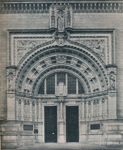 Entrada Principal, Museo Victoria y Alberto, Con Escultura de Alfred Drury, c1909 de Unbekannt