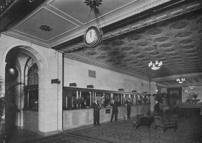 Oficina principal junto al vestíbulo de entrada, Roosevelt Hotel, Nueva York, 1924 de Unbekannt