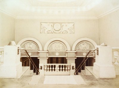 Escalera principal, Casa de la Asociación de Literatura y Artes, Rusia, 1900s de Unbekannt