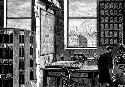 Estación principal de la Exchange Telegraph Company, Londres, 1882 de Unbekannt