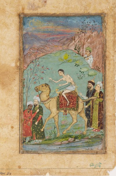 Majnun en un camello, siglo XIX de Unbekannt