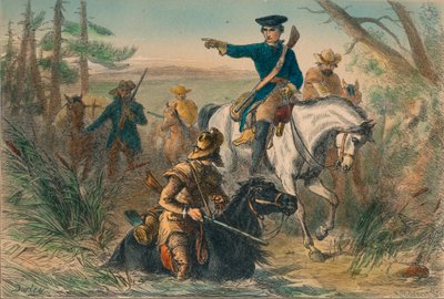 El mayor Washington en su misión al comandante francés de Unbekannt