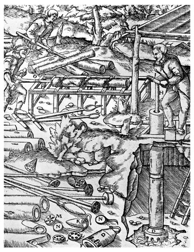 Fabricación y uso de bombas de olmo para drenar minas antes de la era de la máquina de vapor, 1556 1956 de Unbekannt
