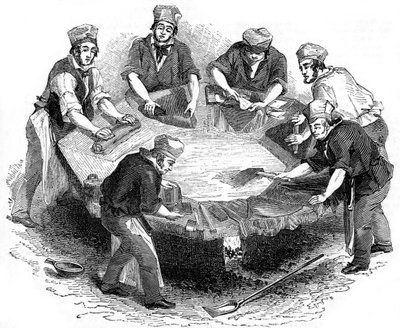 Fabricación de sombreros de castor, 1841 de Unbekannt
